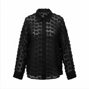 Zara Elegant Black Floral Blouse